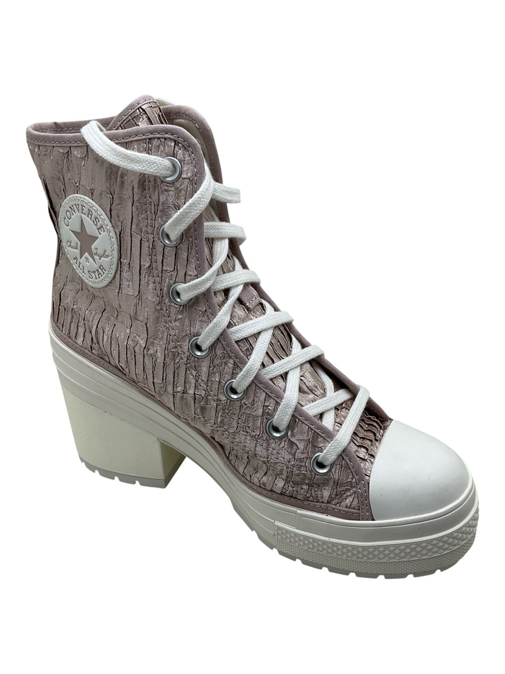 🆕{Converse} Chuck 70 De Luxe Heel Satin Chunky Lace-Up High-Top Boots